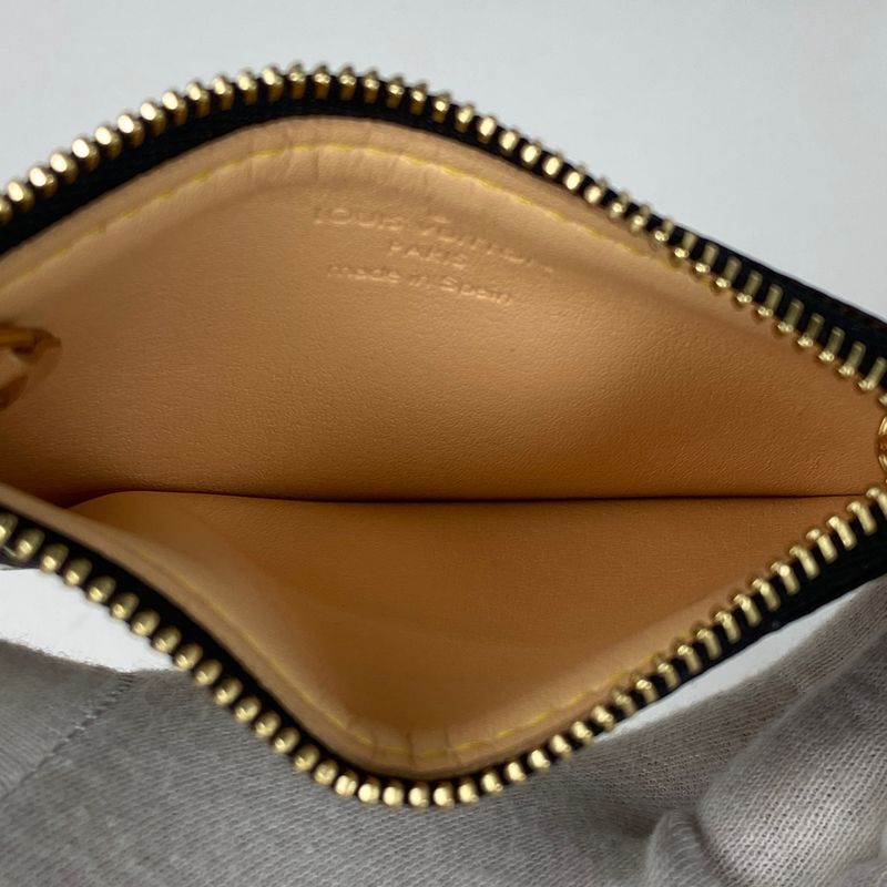 Louis Vuitton Pochette Cles Key Ring Coin Case Monogram Multicolor Noir Black