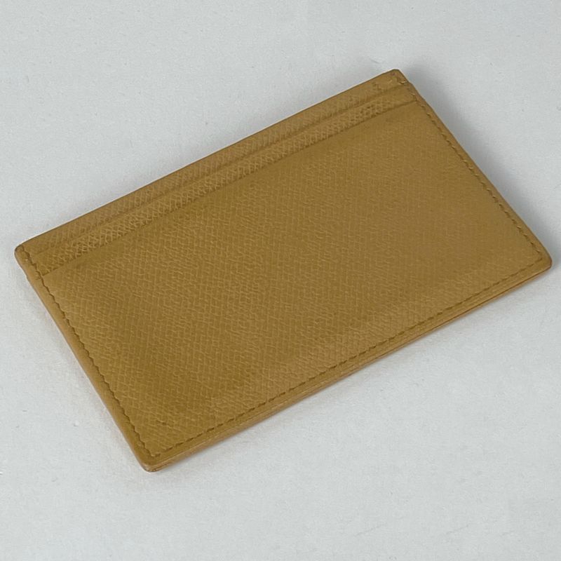 Chanel Coco Button Card Case Coco Mark Card Holder Card Case Leather Beige Women