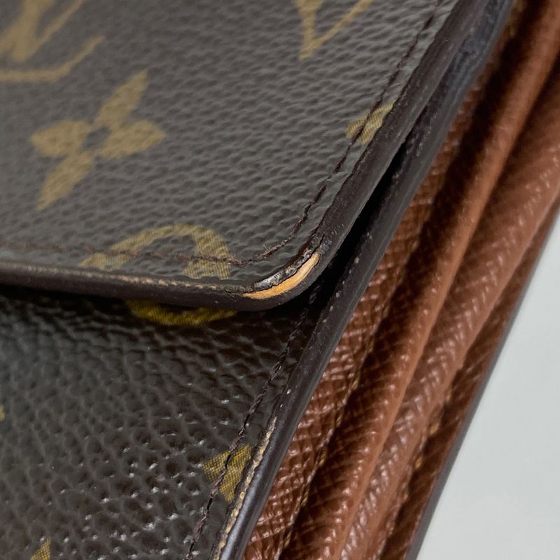 Louis Vuitton Pochette Porte Monet Cles Di Wallet Coin Purse Fold Long Wallet