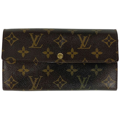 Louis Vuitton Pochette Porte Monet Cles Di Wallet Coin Purse Fold Long Wallet