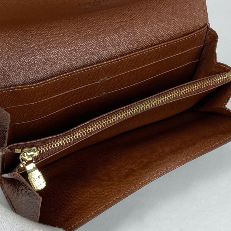 Louis Vuitton Pochette Porte Monet Cles Di Wallet Coin Purse Fold Long Wallet