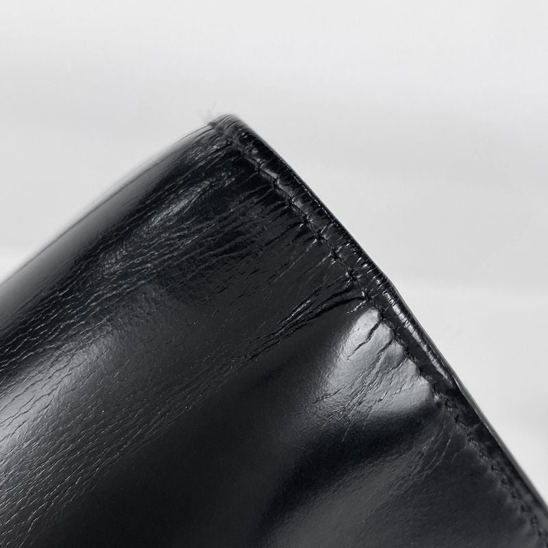 Gucci Logo Fold Long Wallet 035211718240 Men's Long Wallet Leather Black Women's