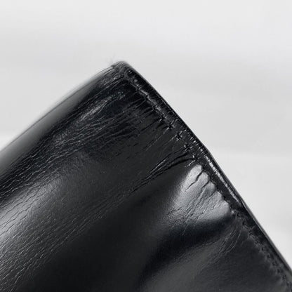 Gucci Logo Fold Long Wallet 035211718240 Men's Long Wallet Leather Black Women's