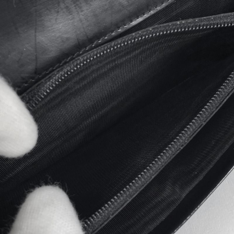 Gucci Logo Fold Long Wallet 035211718240 Men's Long Wallet Leather Black Women's