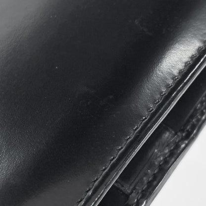 Gucci Logo Fold Long Wallet 035211718240 Men's Long Wallet Leather Black Women's