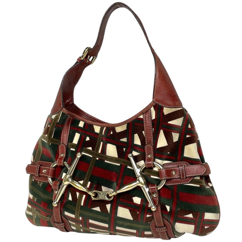 Gucci Horsebit Shoulder Bag One Shoulder 85th Anniversary Shoulder Bag Velour
