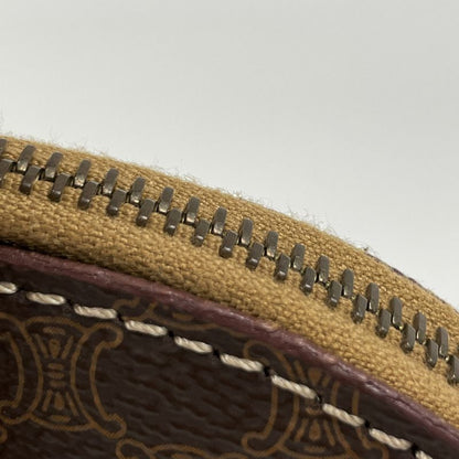 Celine Macadam Pattern Handbag 2WAY Shoulder Bag Handbag Leather Brown Women