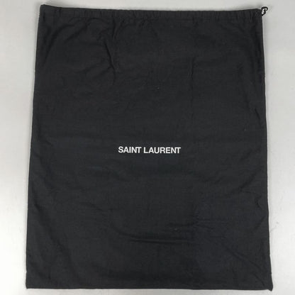 Saint Laurent Logo Tote Shoulder Bag Tote Leather Black Women