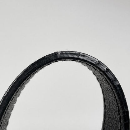 Saint Laurent Logo Tote Shoulder Bag Tote Leather Black Women