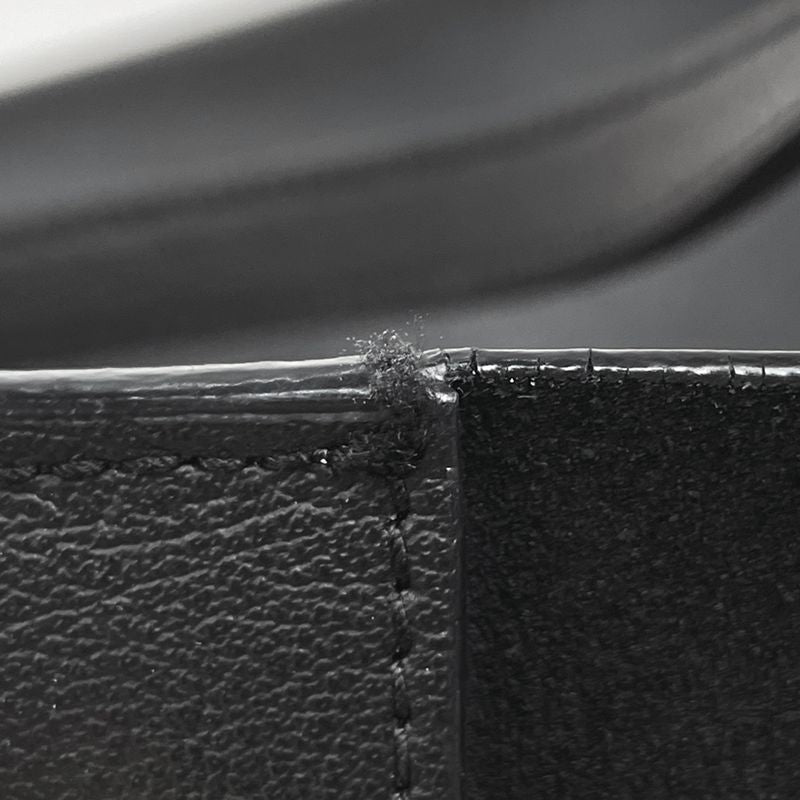 Saint Laurent Logo Tote Shoulder Bag Tote Leather Black Women