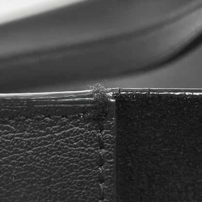 Saint Laurent Logo Tote Shoulder Bag Tote Leather Black Women