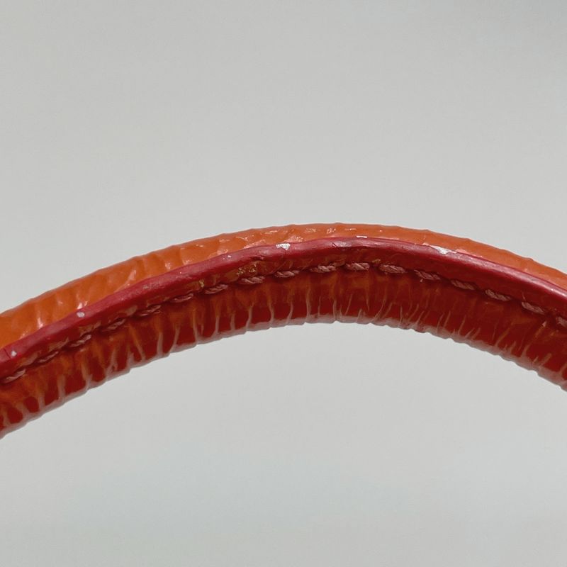 Prada Logo Plate Tote Shoulder Bag Tote Bag Tessuto Nylon Orange Br3855 Women