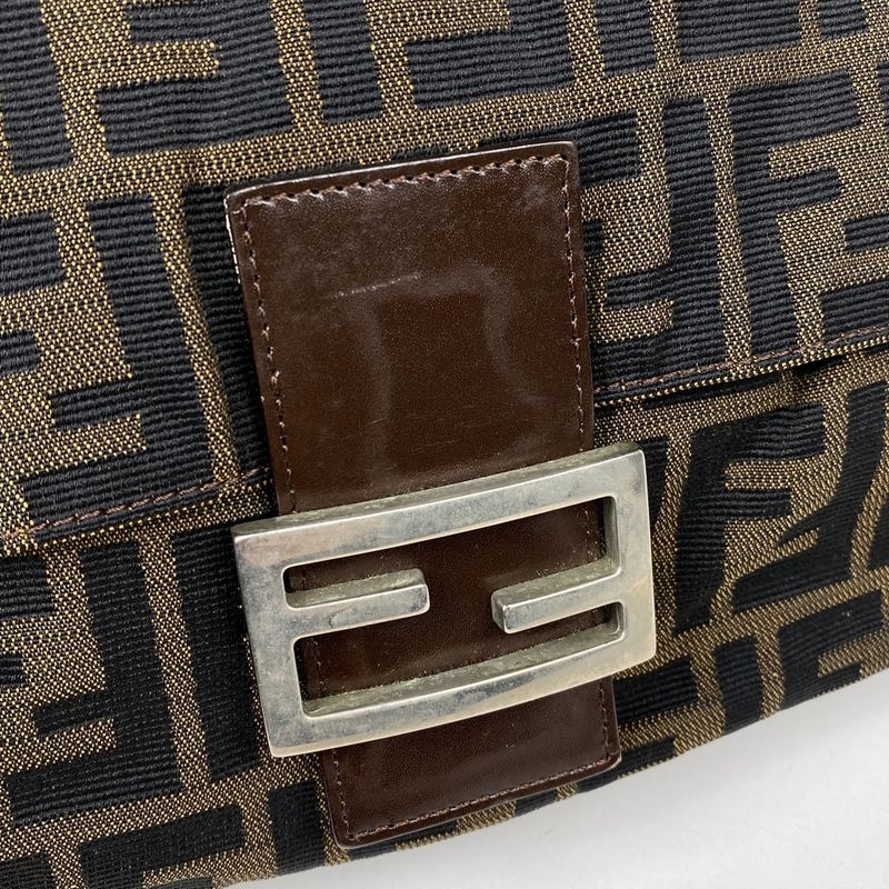 Fendi Zucca Pattern Shoulder Bag Mamma Bucket One Shoulder Handbag Shoulder Bag