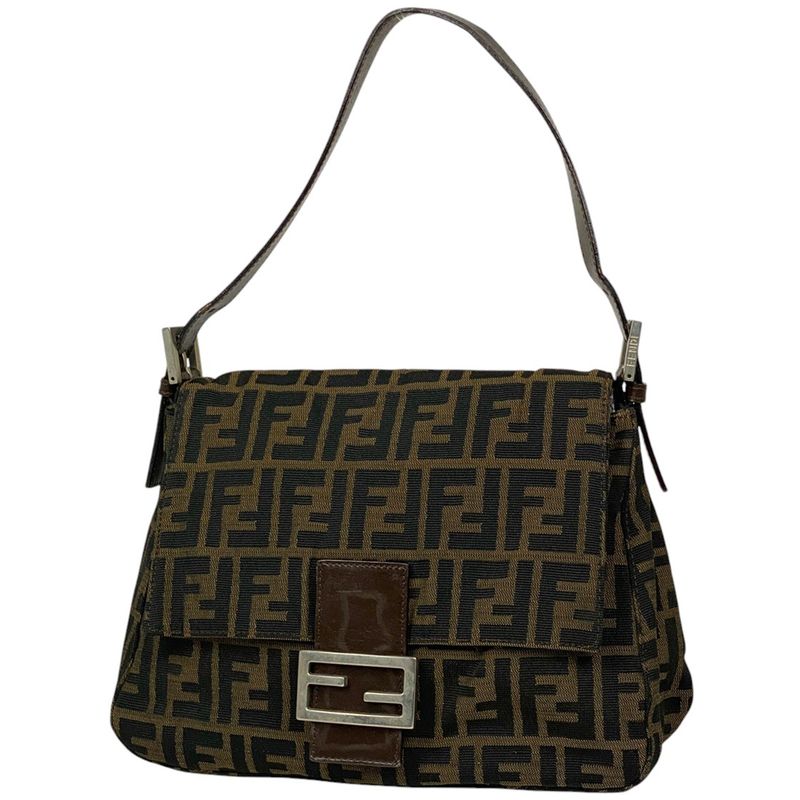 Fendi Zucca Pattern Shoulder Bag Mamma Bucket One Shoulder Handbag Shoulder Bag