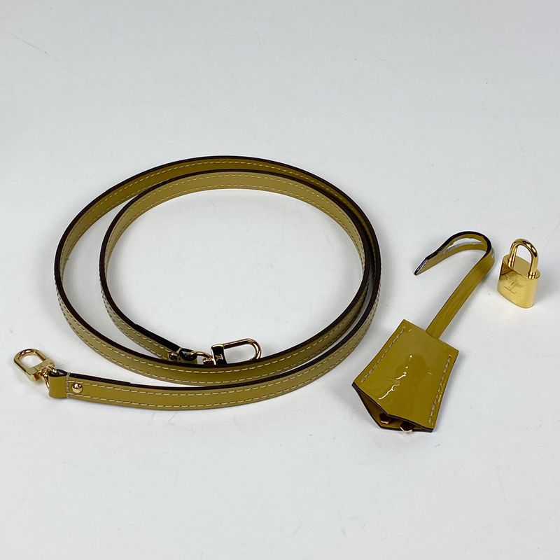 Louis Vuitton Alma BB Enamel 2WAY Shoulder Bag Handbag Monogram Vernis Vert