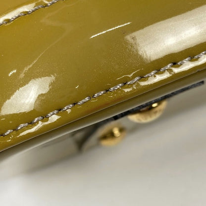 Louis Vuitton Alma BB Enamel 2WAY Shoulder Bag Handbag Monogram Vernis Vert