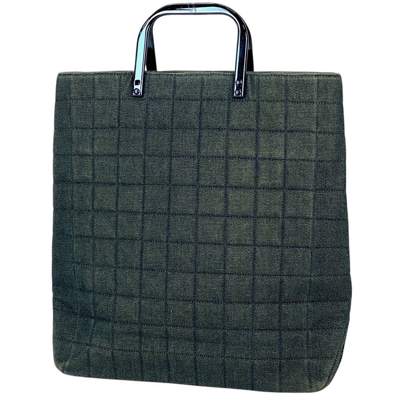 Chanel Chocobar Handbag Coco Mark Tote Handbag Denim Blue Women's