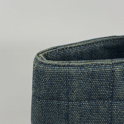 Chanel Chocobar Handbag Coco Mark Tote Handbag Denim Blue Women's