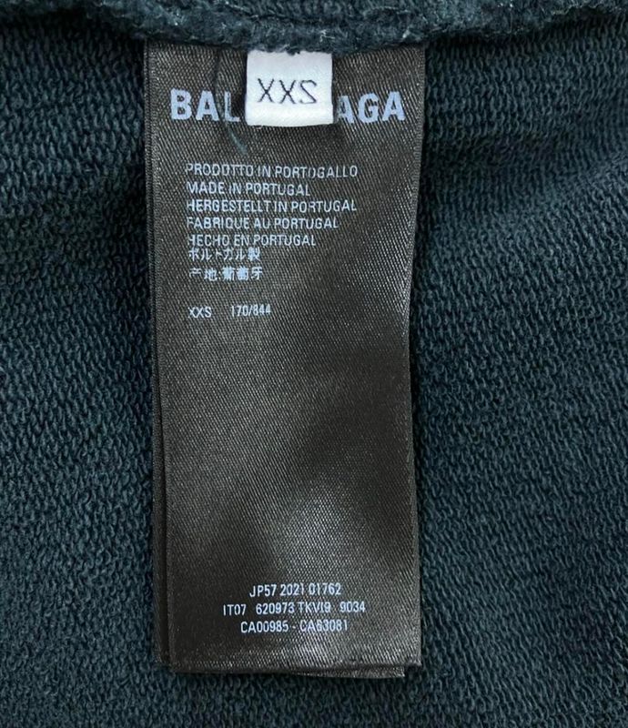 Balenciaga Pullover Hoodie Vintage Finish IT07 620973 Tkv19 9034 Men's SIZE XXS