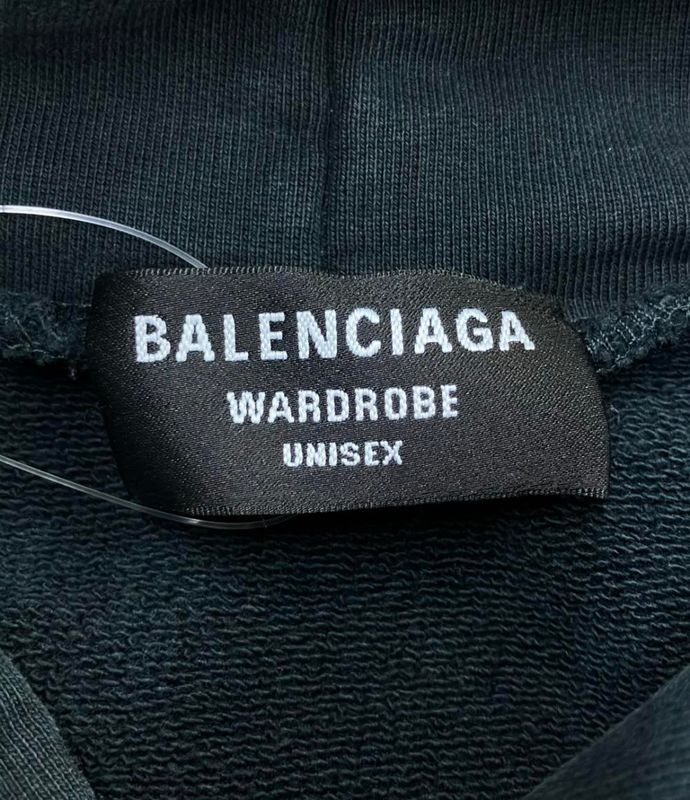 Balenciaga Pullover Hoodie Vintage Finish IT07 620973 Tkv19 9034 Men's SIZE XXS