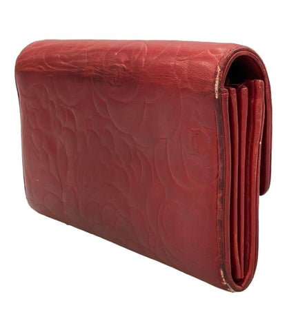 Chanel Long Wallet Camellia Silver Hardware Women Chanel