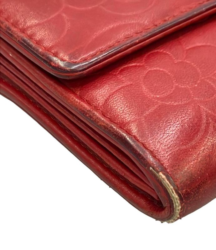 Chanel Long Wallet Camellia Silver Hardware Women Chanel