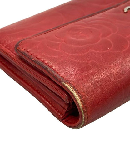 Chanel Long Wallet Camellia Silver Hardware Women Chanel