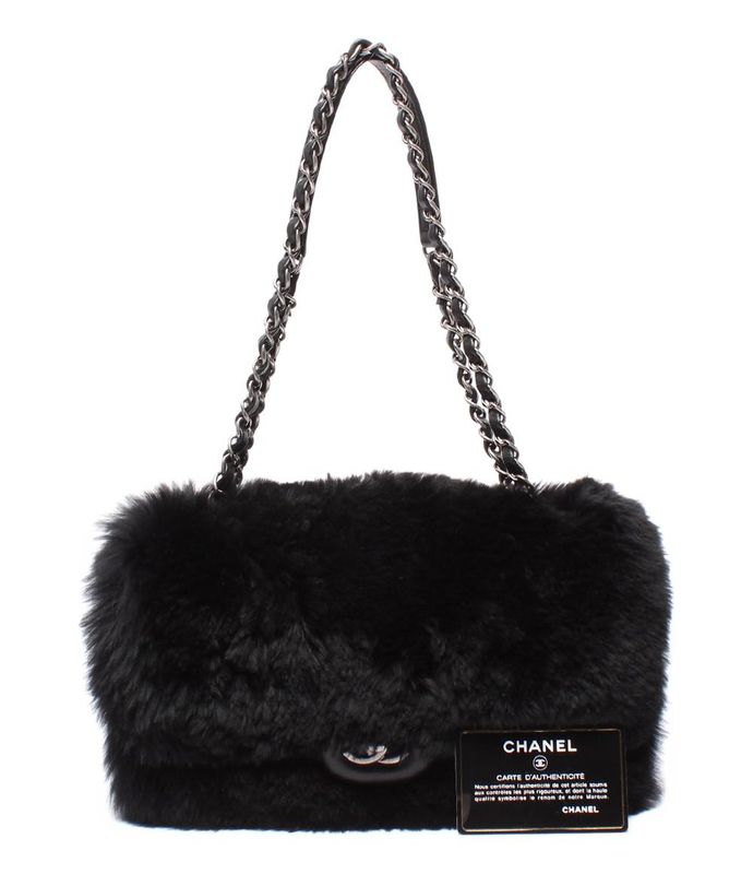 Chanel Chain Shoulder Bag Silver Hardware Fur Matelasse Women's Chanel