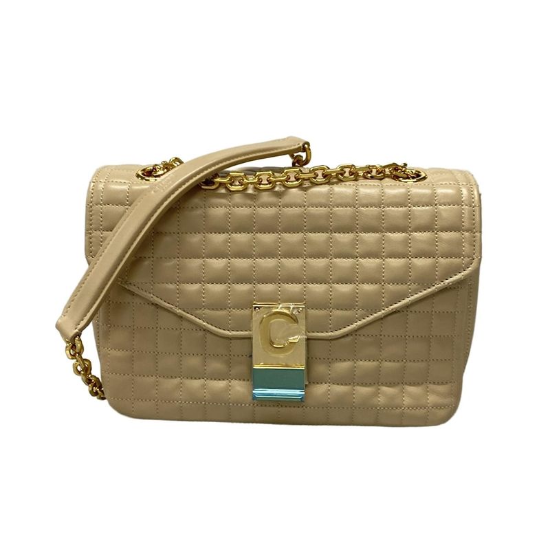 Celine Bag C Medium .03nd Beige Quilted/chain