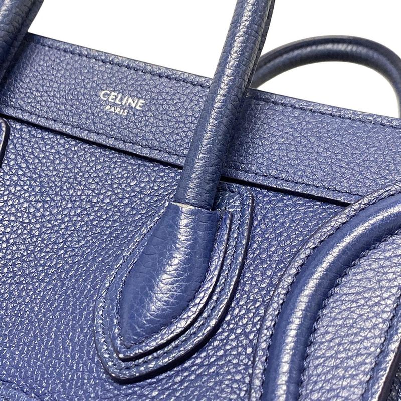 Celine Handbag Luggage Nano Shopper Navy