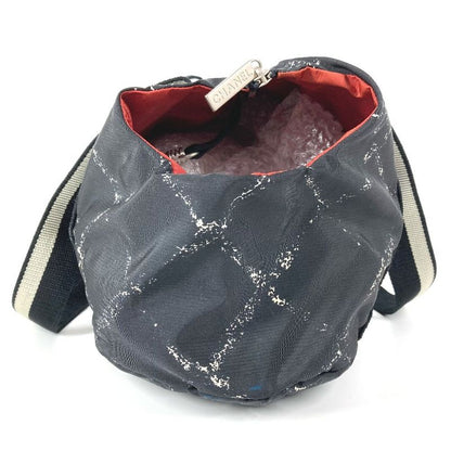 Chanel Shoulder Bag Pet Bag Nylon Black