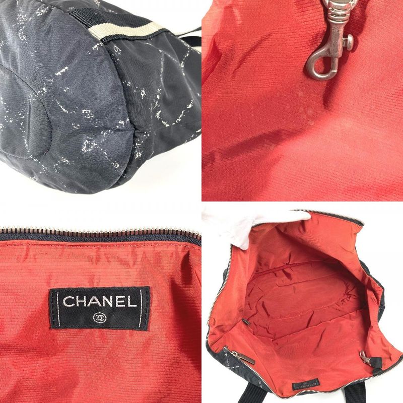 Chanel Shoulder Bag Pet Bag Nylon Black