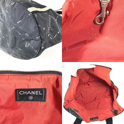 Chanel Shoulder Bag Pet Bag Nylon Black