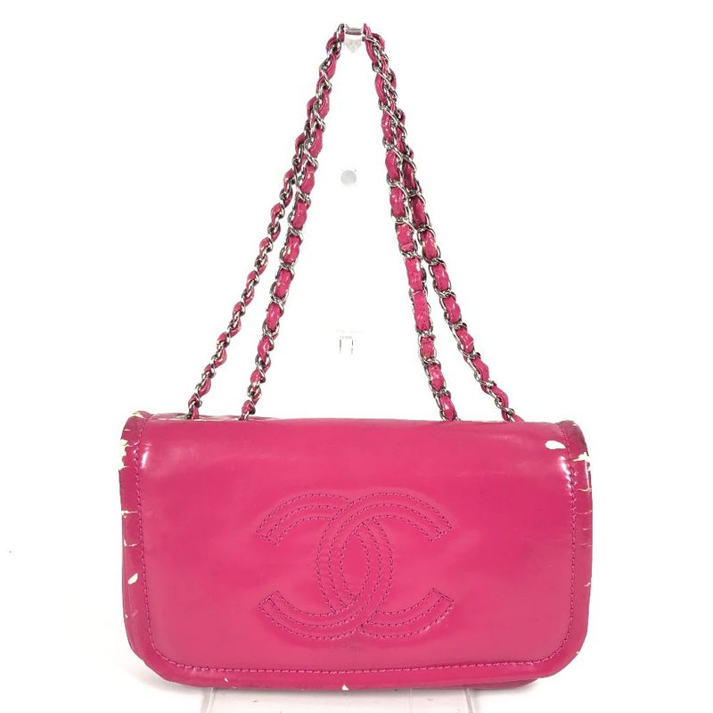 Chanel Shoulder Bag CC Coco A49863 Coated Canvas Pink
