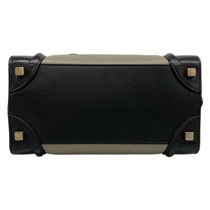 Celine Handbag Luggage Micro Shopper Gray X Khaki X Black