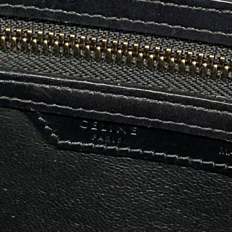 Celine Handbag Luggage Micro Shopper Gray X Khaki X Black