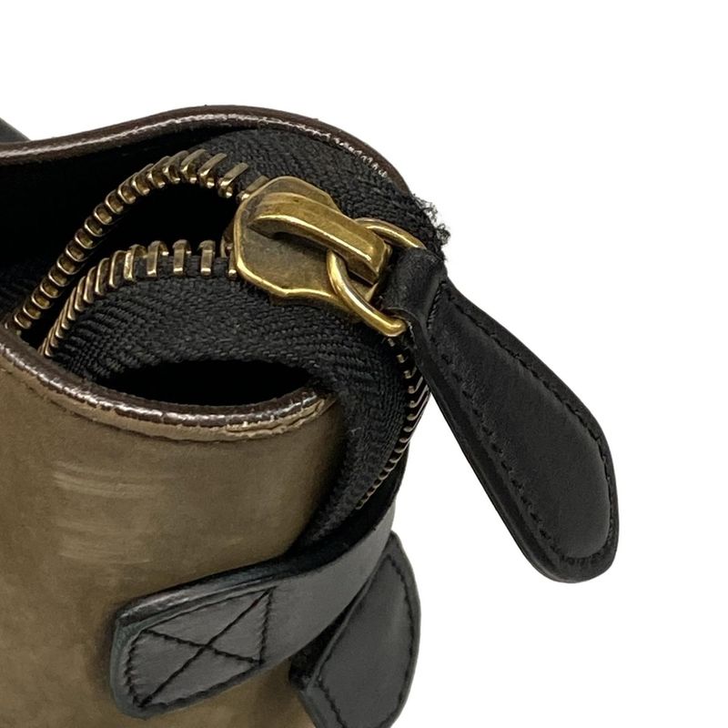 Celine Handbag Luggage Micro Shopper Gray X Khaki X Black