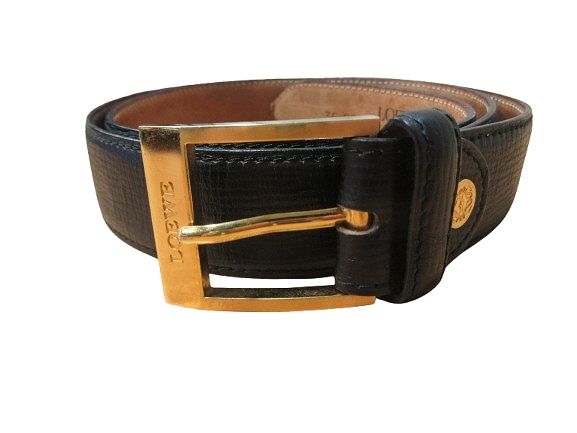 Loewe Belt Dove None Land Leather Black AA QQQ