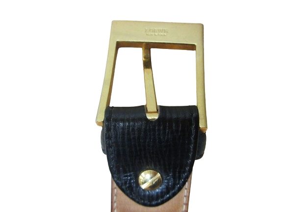 Loewe Belt Dove None Land Leather Black AA QQQ