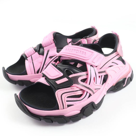 Balenciaga 617543 Track Sandal Track Sandal Fabric With Logo Pink Black 25 Women