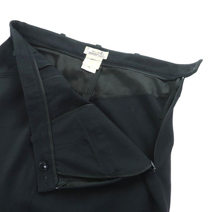 Hermes Vintage Wool H Button Long Tight Skirt Black 40 Made In France Genuine