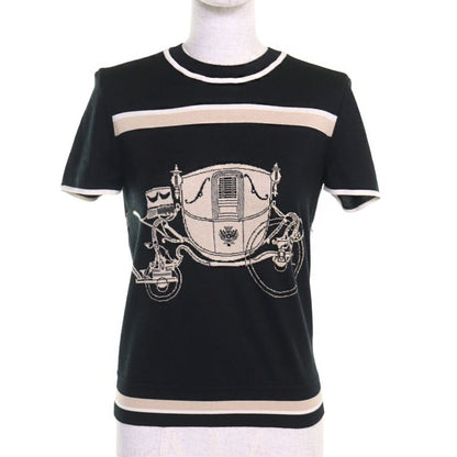 Hermes 23SS 3e2800d7 Ex-libris Cashmere Silk Twill Raine Carriage Print Short