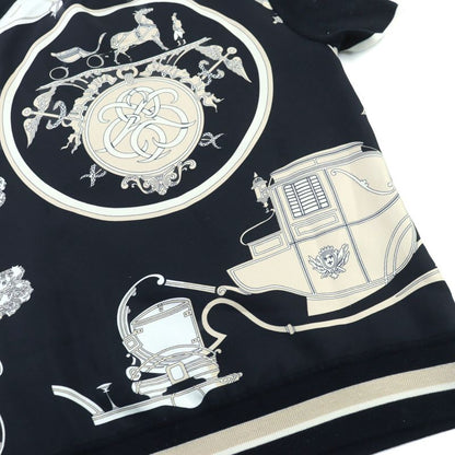 Hermes 23SS 3e2800d7 Ex-libris Cashmere Silk Twill Raine Carriage Print Short