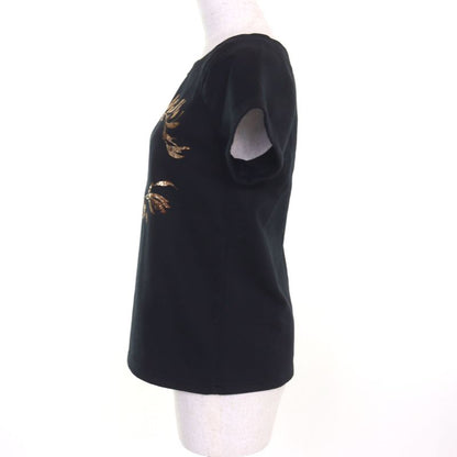 CHANEL P57840 100% Cotton Raglan Sleeve Crew Neck Sweatshirt Top With Coco Mark