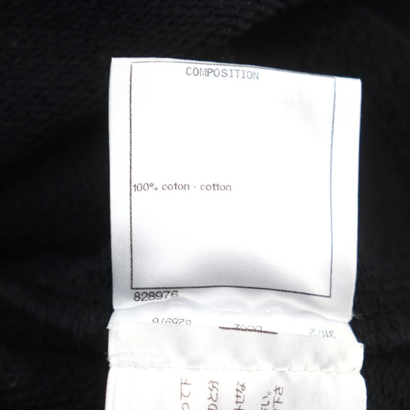 CHANEL P57840 100% Cotton Raglan Sleeve Crew Neck Sweatshirt Top With Coco Mark