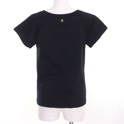 CHANEL P57840 100% Cotton Raglan Sleeve Crew Neck Sweatshirt Top With Coco Mark