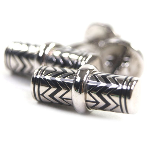 ▼louis Vuitton M66948 V Color Column Cufflinks Button Cufflinks Silver Made In