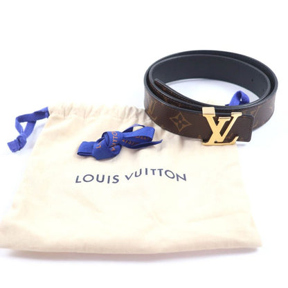 Louis Vuitton M0565 Monogram Canvas LV Initials Reversible Leather Belt Brown