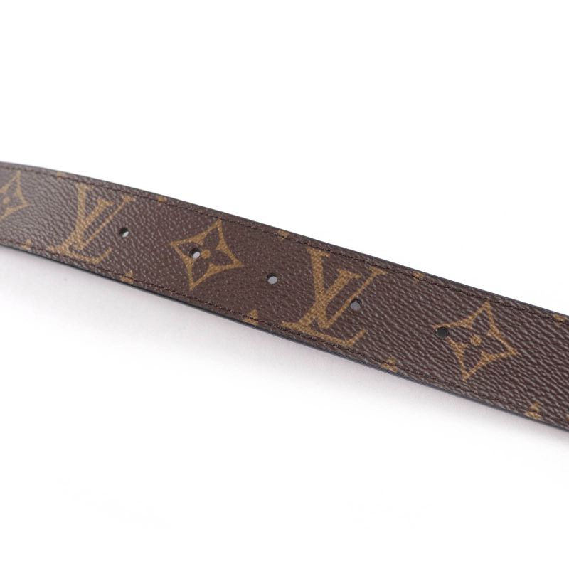 Louis Vuitton M0565 Monogram Canvas LV Initials Reversible Leather Belt Brown