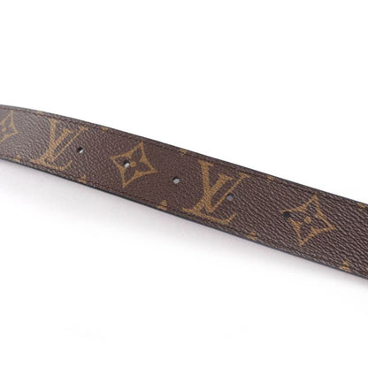 Louis Vuitton M0565 Monogram Canvas LV Initials Reversible Leather Belt Brown
